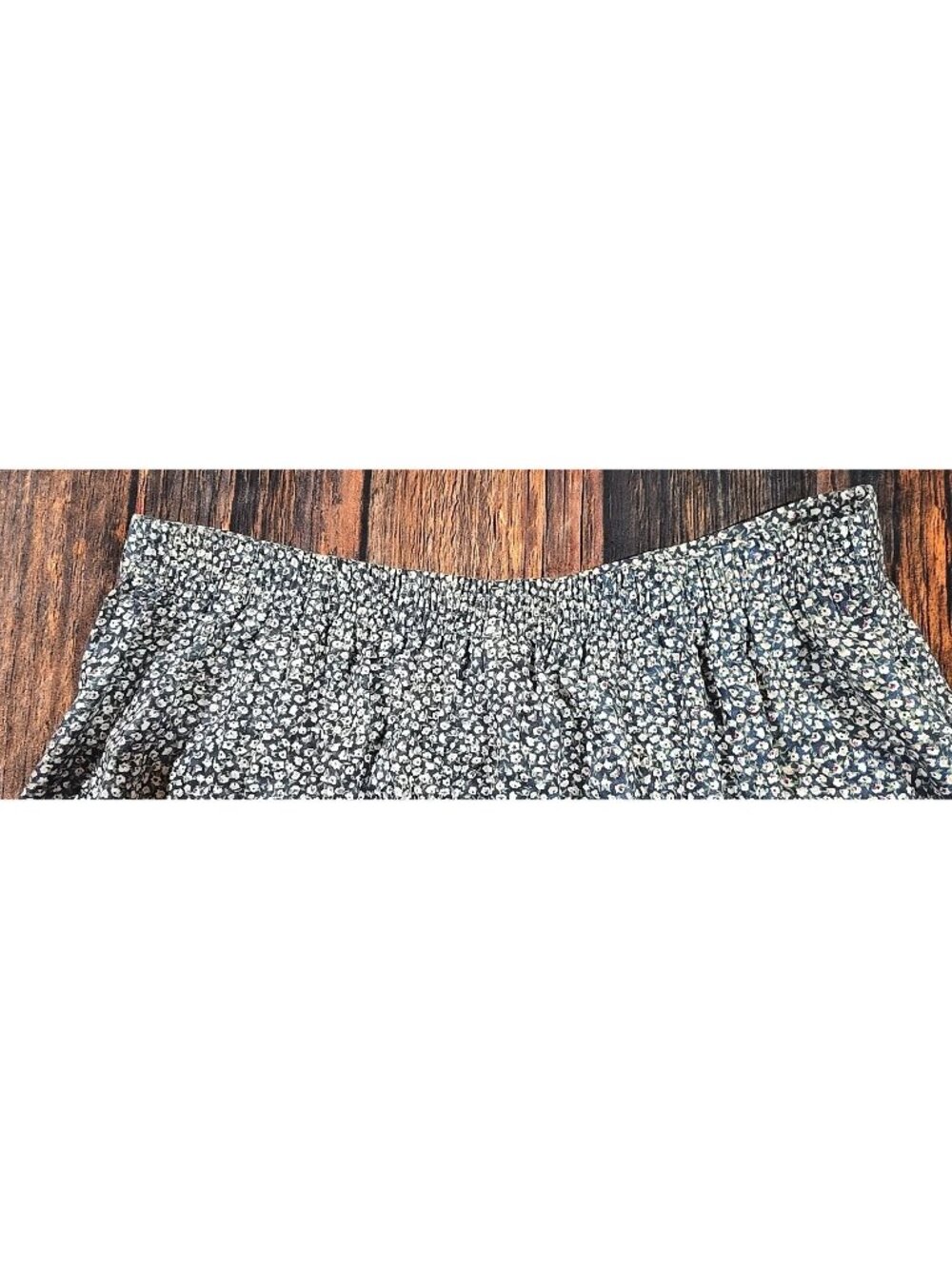 We Too Sportswear Vtg Midi Floral Skirt Rayon Elastic Waist USA Made Women's 22 - Picture 9 of 9